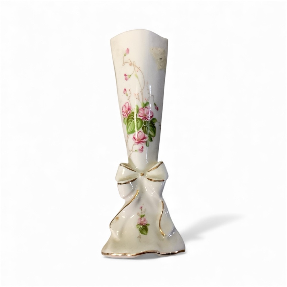 Lefton China Hand Painted Bud Vase